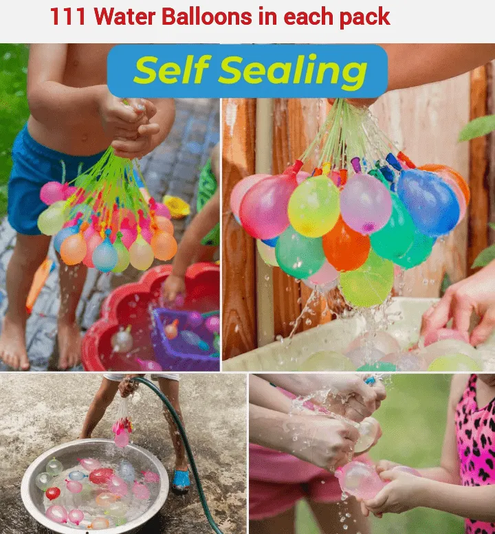 111pcs Self Sealing Magic Happy Baby Fast Fill Water Balloons No Tie