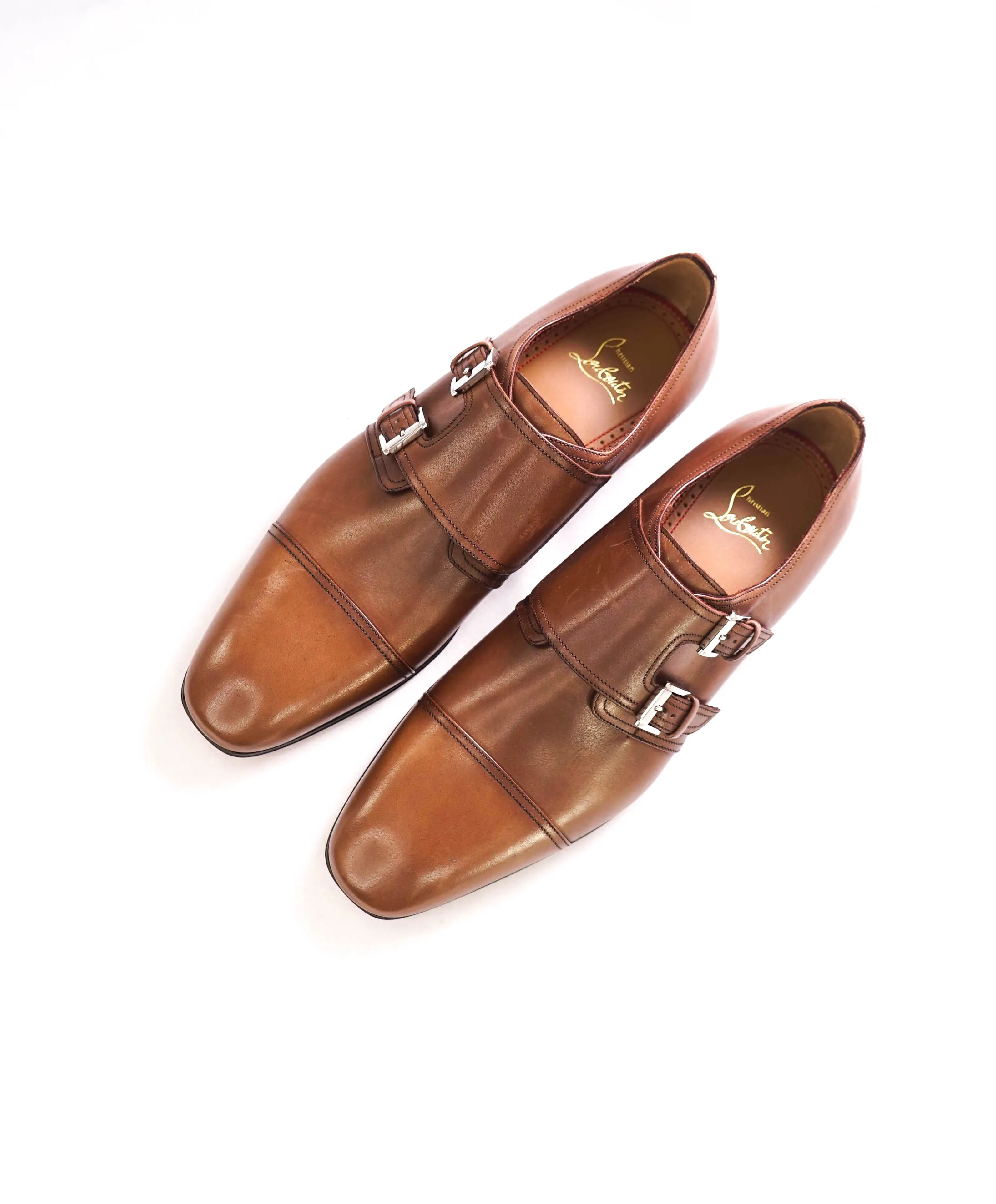$1,150 CHRISTIAN LOUBOUTIN - *MORTIMER* Black Double Monk Loafers - 8 US (41EU)
