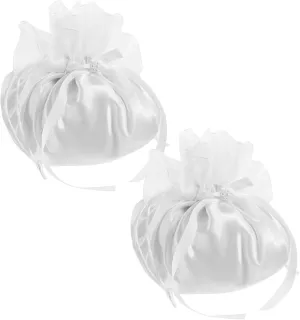 2Pcs Elegant Bridal Clutch Bags for Women Stylish Evening Handbags with Soft Fabric for Weddings Formal Events and Parties Adaptable Design with Details
