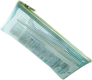 2PCS Green Multipurpose Mesh Nylon Cosmetics Bag with Zipper Reusable Packing Storage Bag Travel Pouch Toiletry Cosmetic Tools Holder Toothbrush Toothpaste Organizer Pocket for Vacation Travel