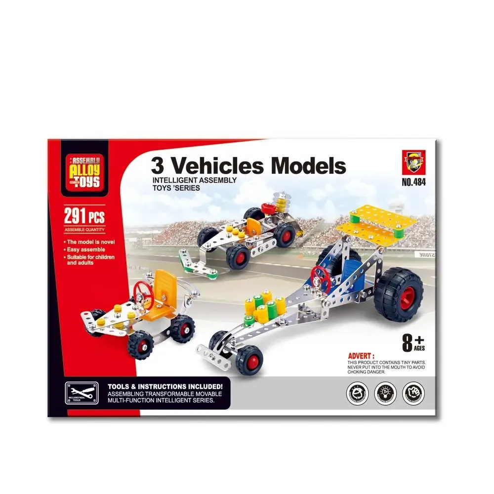 3-in-1 DIY Metal Car Model | 291PCS Building Set