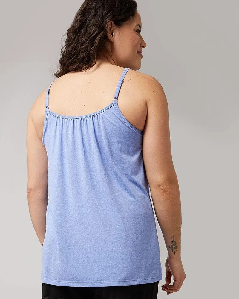 32 Degrees Women's Cool Flowy Bra Cami | with Built-in Cups | Relaxed Fit | Adjustable Spaghetti Strap