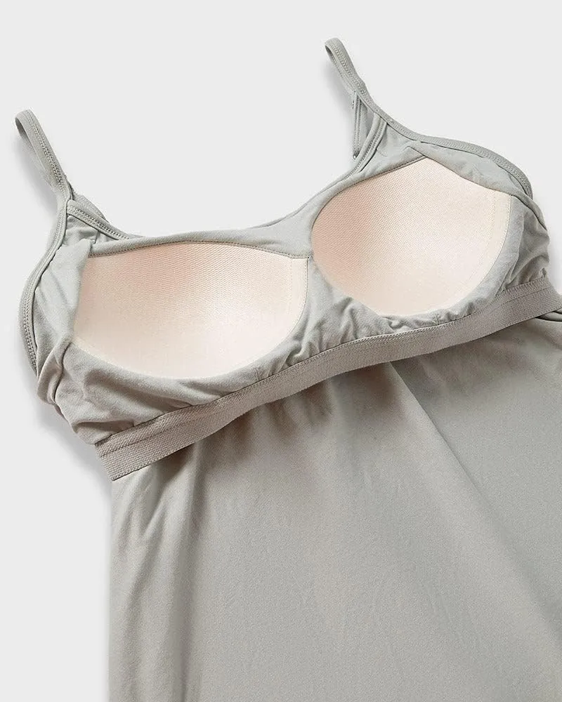 32 Degrees Womens Cool Flowy Bra Dress | with Built-in Cups | Relaxed Fit | Adjustable Spaghetti Strap