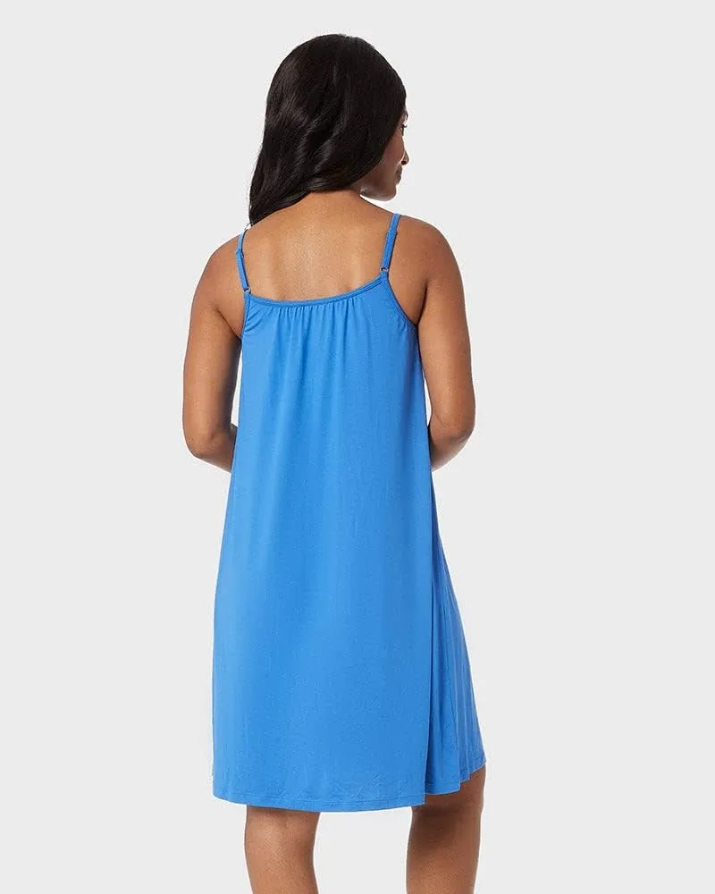 32 Degrees Womens Cool Flowy Bra Dress | with Built-in Cups | Relaxed Fit | Adjustable Spaghetti Strap