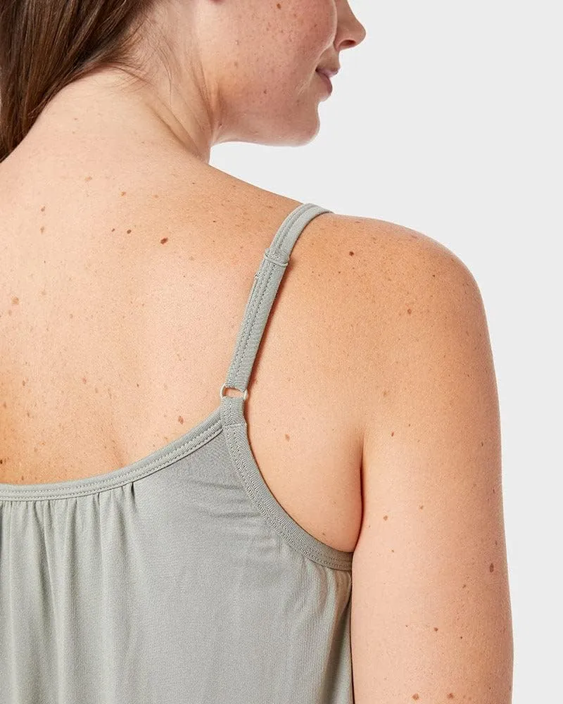 32 Degrees Womens Cool Flowy Bra Dress | with Built-in Cups | Relaxed Fit | Adjustable Spaghetti Strap
