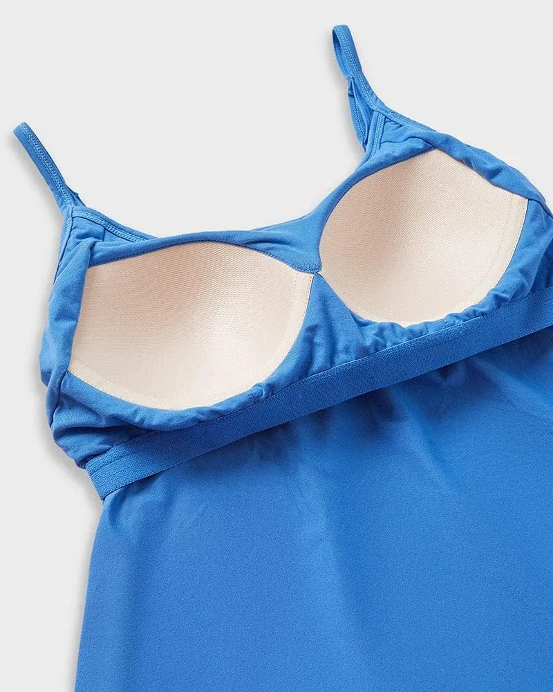 32 Degrees Womens Cool Flowy Bra Dress | with Built-in Cups | Relaxed Fit | Adjustable Spaghetti Strap
