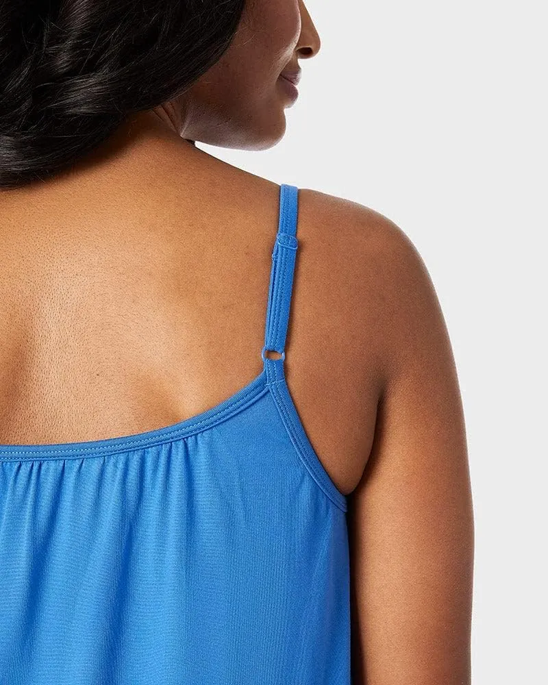 32 Degrees Womens Cool Flowy Bra Dress | with Built-in Cups | Relaxed Fit | Adjustable Spaghetti Strap