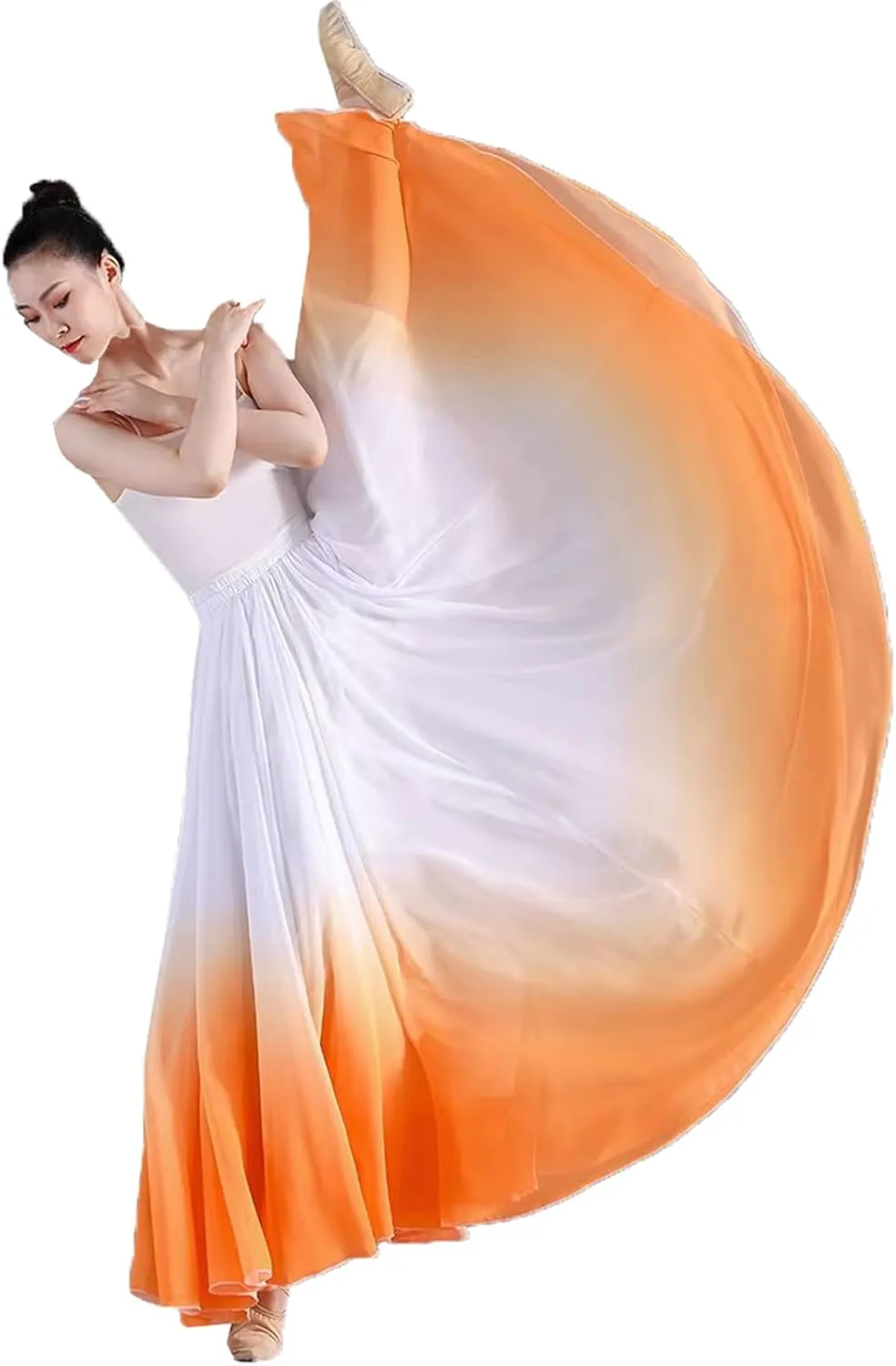 720 Degree Gradient Long Skirt Modern Dance Classical Ballet Lyric Dance Long Skirt