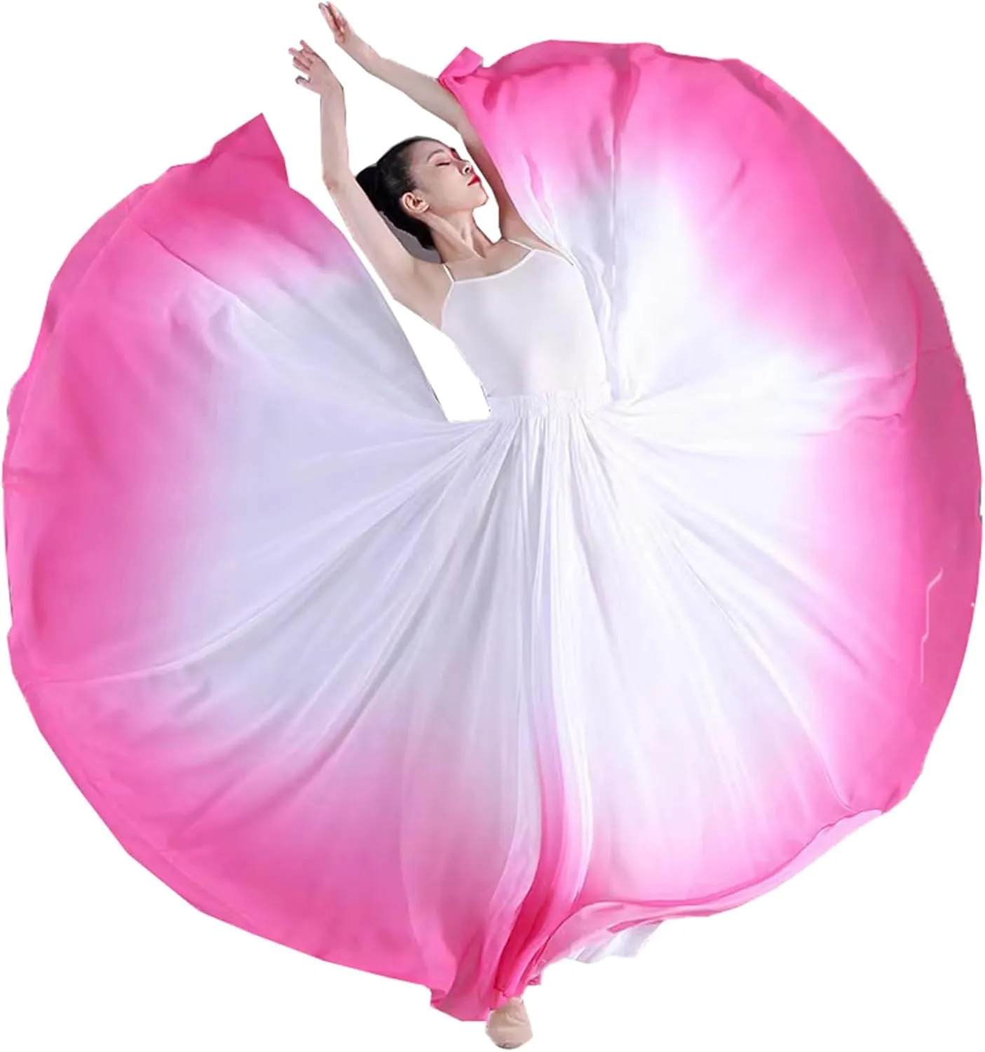 720 Degree Gradient Long Skirt Modern Dance Classical Ballet Lyric Dance Long Skirt