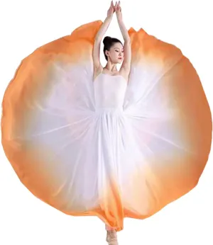 720 Degree Gradient Long Skirt Modern Dance Classical Ballet Lyric Dance Long Skirt