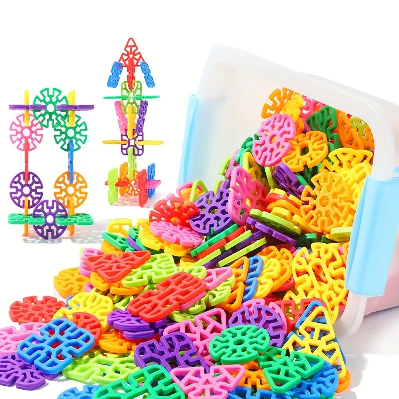98pcs Snowflake Building Blocks Creative DIY Puzzle for Kids