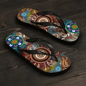 Aboriginal Art Design Print Unisex Flip-Flops