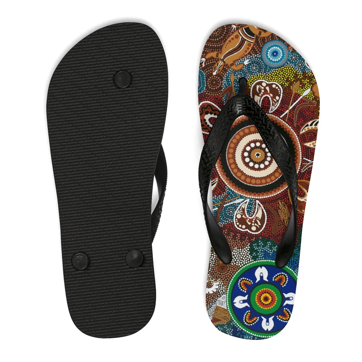 Aboriginal Art Design Print Unisex Flip-Flops