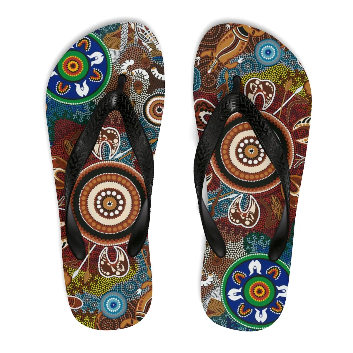 Aboriginal Art Design Print Unisex Flip-Flops