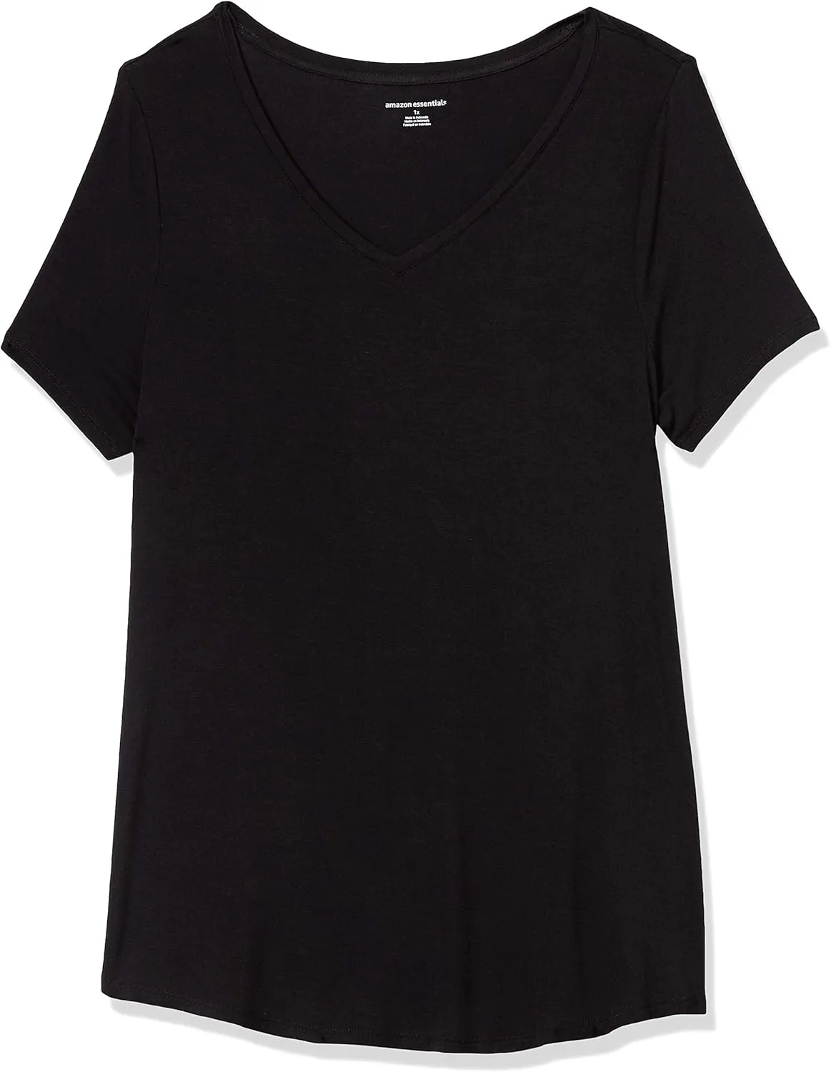 Amazon Essentials Women's Relaxed-Fit Short-Sleeve V-Neck Tunic (Available in Plus Size), Multipacks