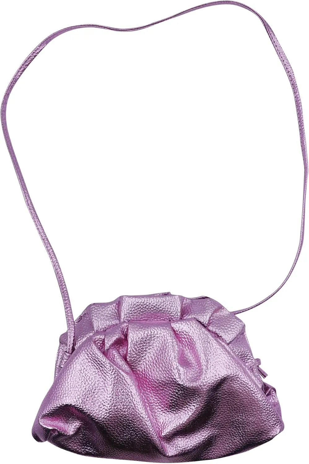 ANKOMINA Women Cloud-Shaped Dumpling Bag Fashion Ruched Crossbody Bag Cell Phone Clutch Purse Clip Shoulder Handbag