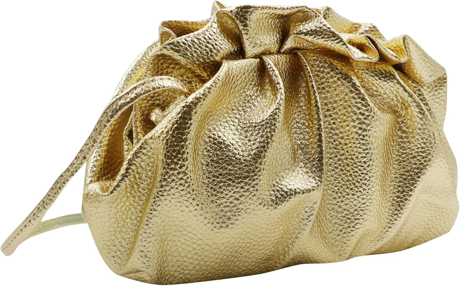 ANKOMINA Women Cloud-Shaped Dumpling Bag Fashion Ruched Crossbody Bag Cell Phone Clutch Purse Clip Shoulder Handbag