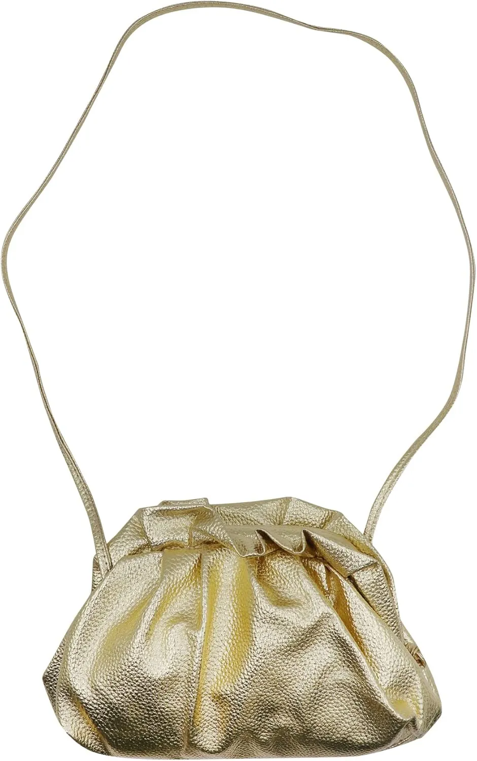 ANKOMINA Women Cloud-Shaped Dumpling Bag Fashion Ruched Crossbody Bag Cell Phone Clutch Purse Clip Shoulder Handbag