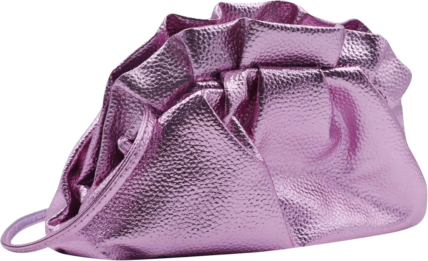 ANKOMINA Women Cloud-Shaped Dumpling Bag Fashion Ruched Crossbody Bag Cell Phone Clutch Purse Clip Shoulder Handbag
