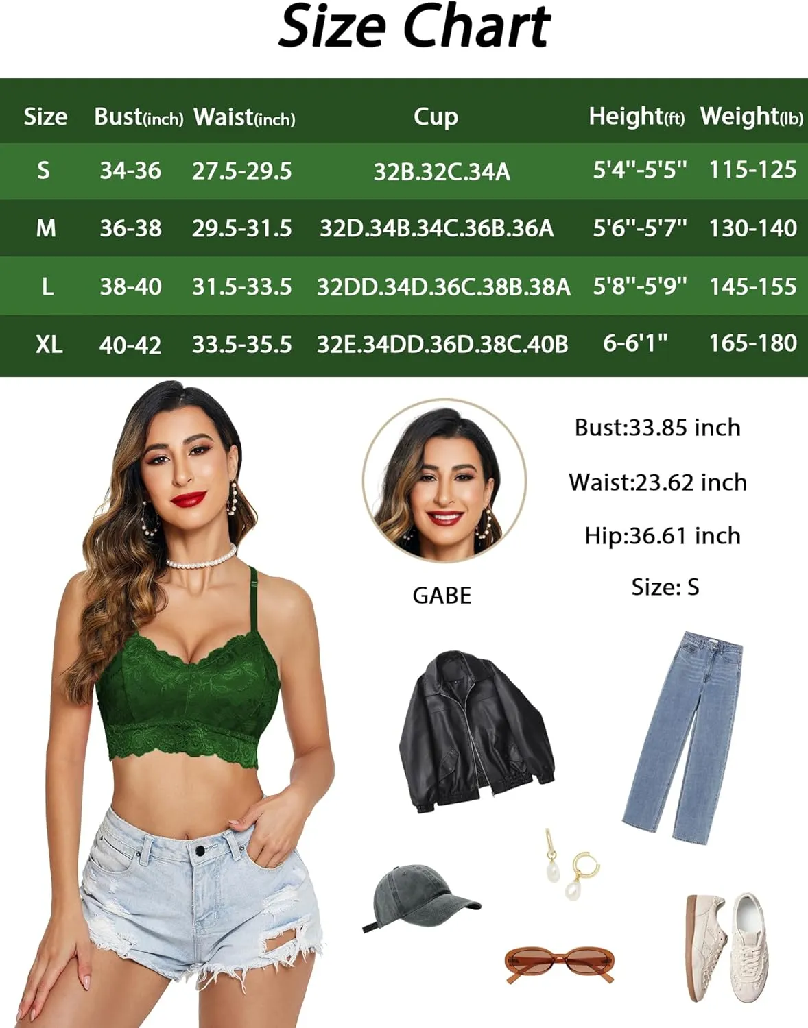 Avidlove Lace Bralettes for Women Padded Bralette Camisole Racerback Crop Top Floral Lace Bralettes V Neck