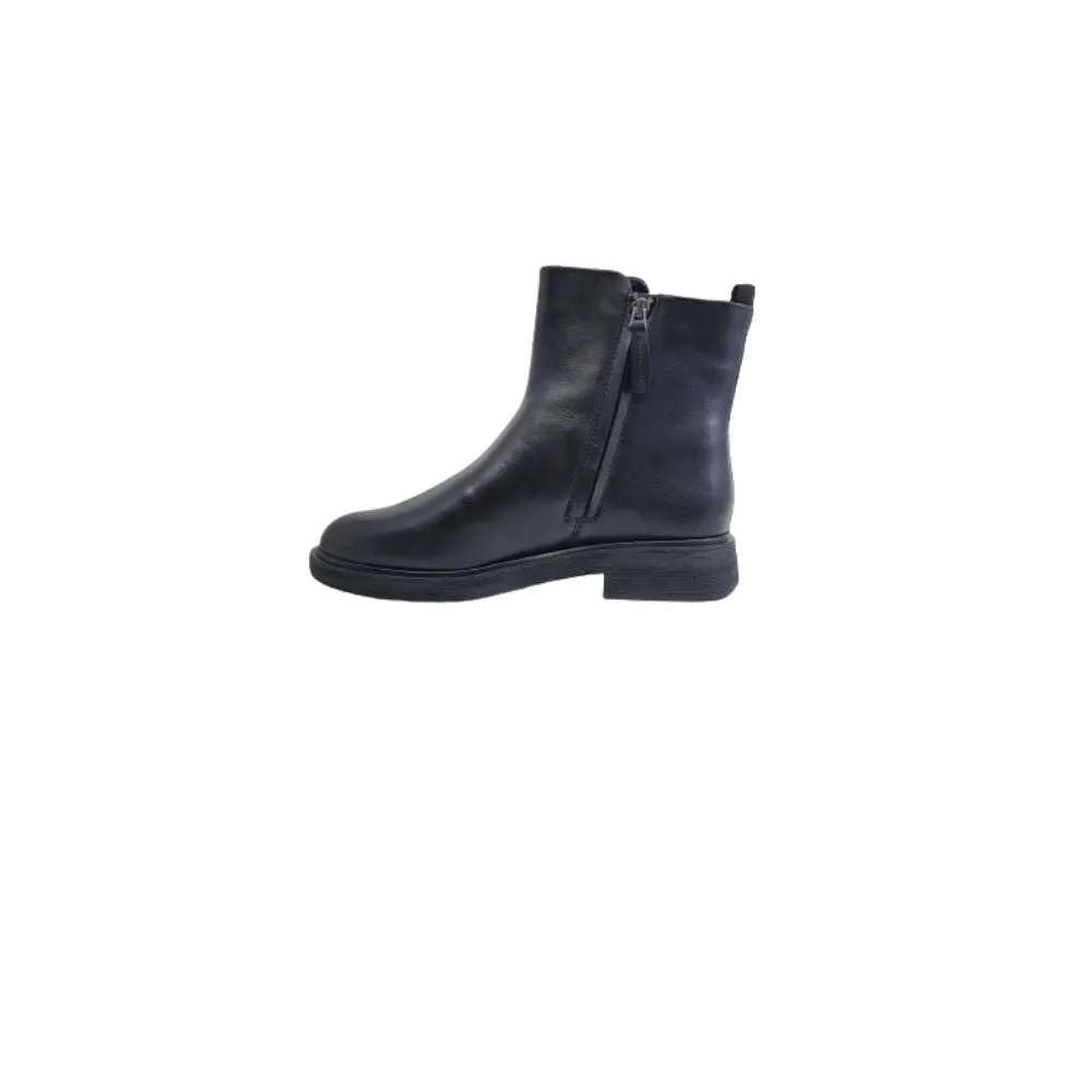 Beam Black Leather Franco Sarto Ankle Boots