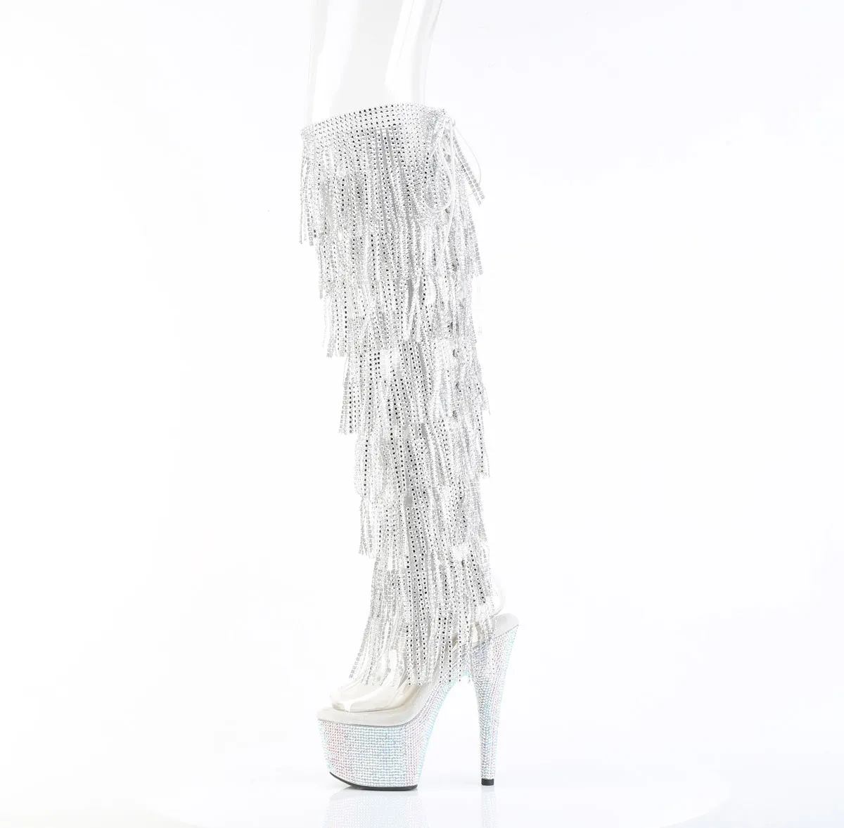 BEJEWELED-3019C-RSF Fringe Over-The-Knee Boot