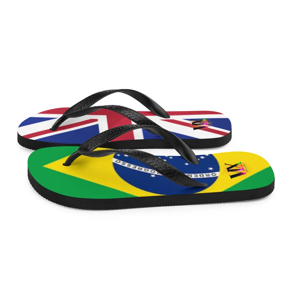 Brazil & England Flip-Flops