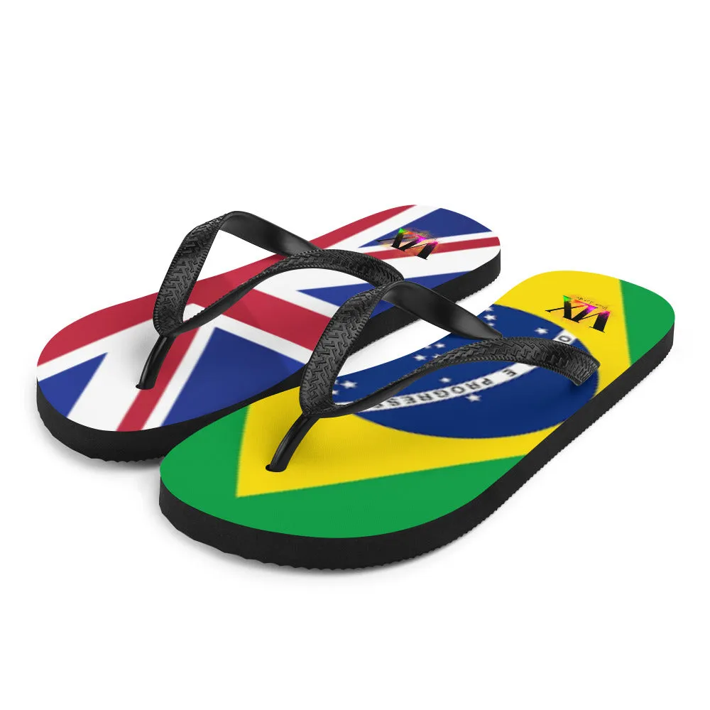 Brazil & England Flip-Flops