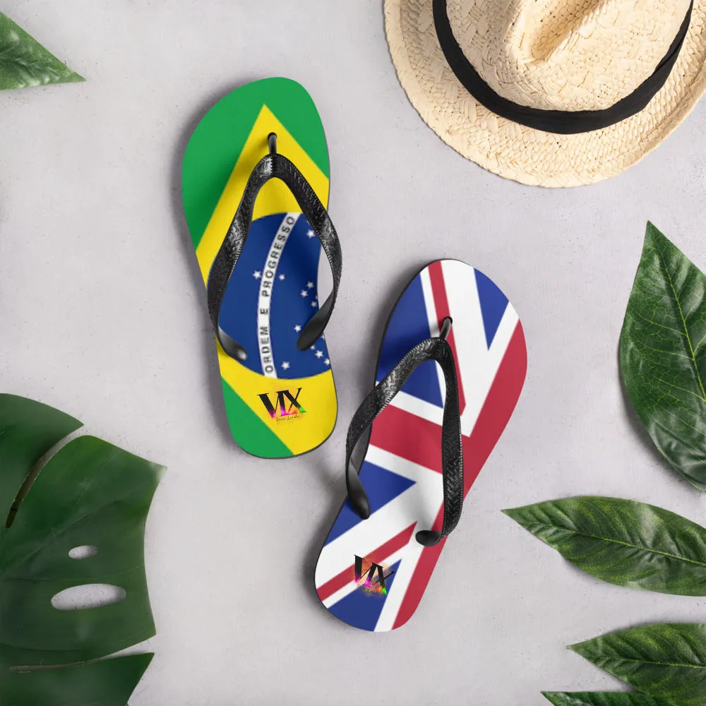 Brazil & England Flip-Flops