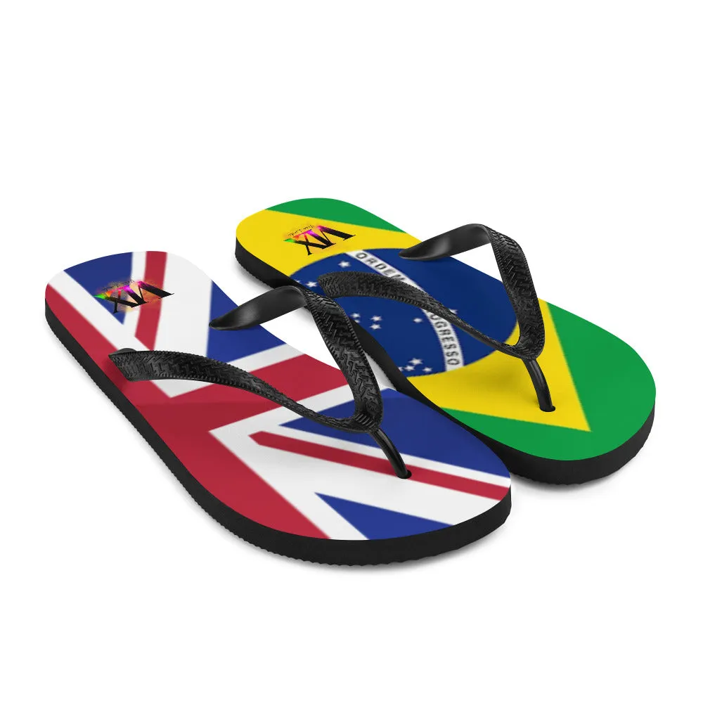 Brazil & England Flip-Flops