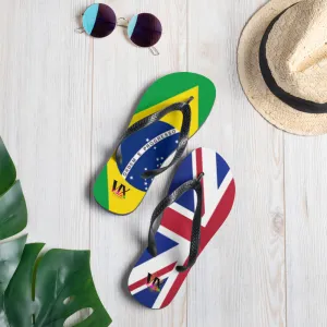 Brazil & England Flip-Flops