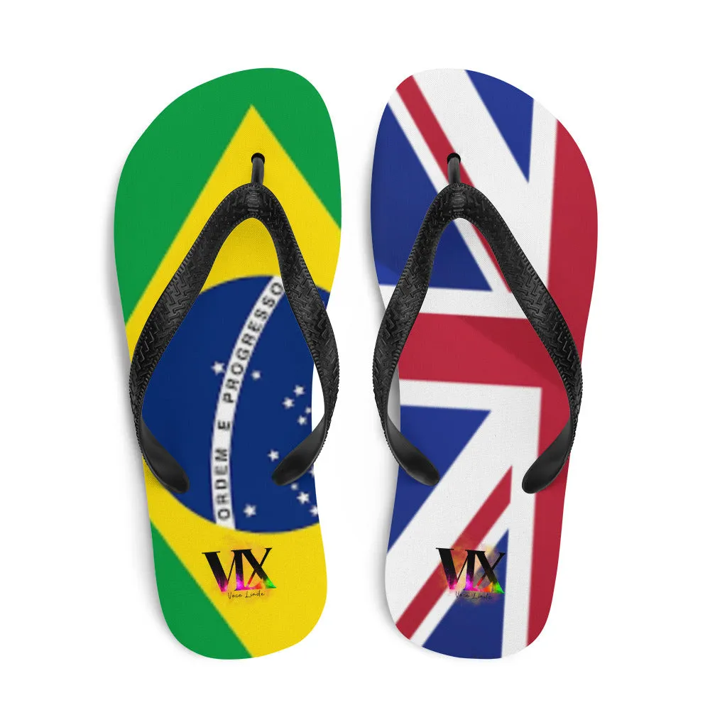 Brazil & England Flip-Flops