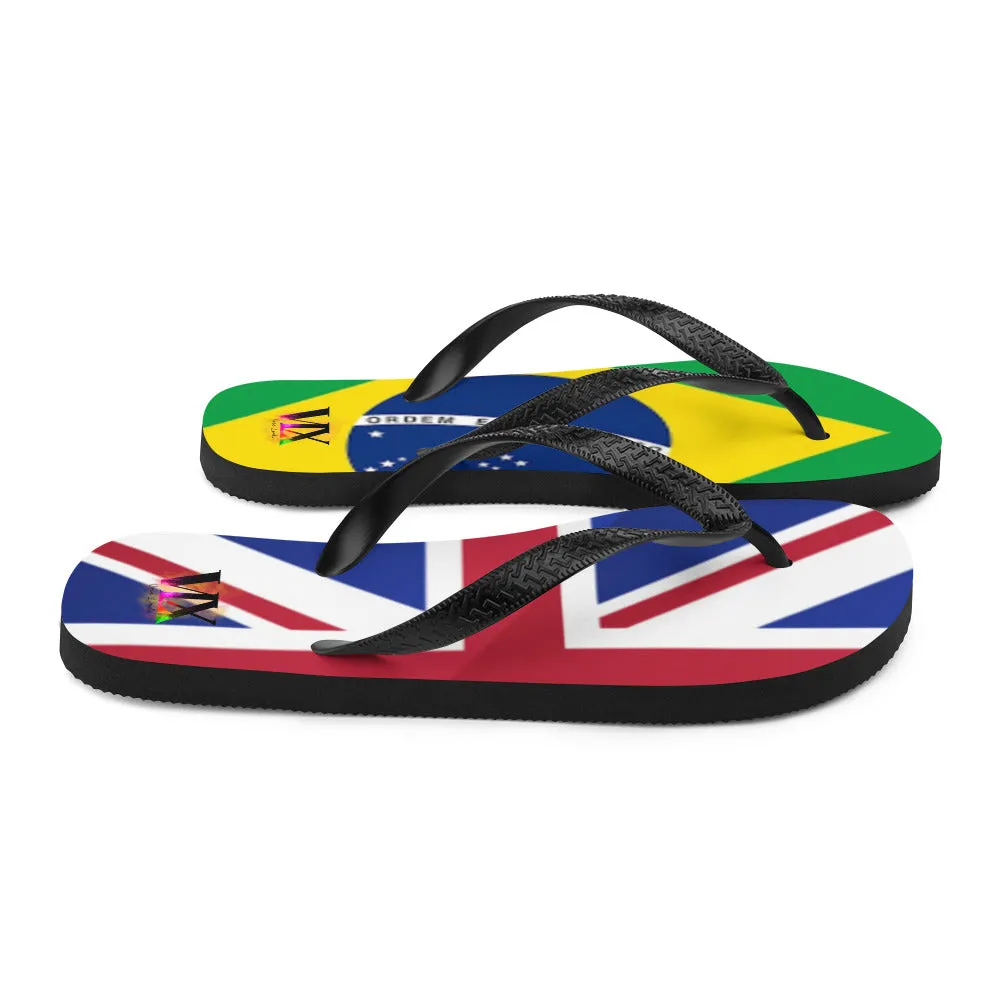 Brazil & England Flip-Flops