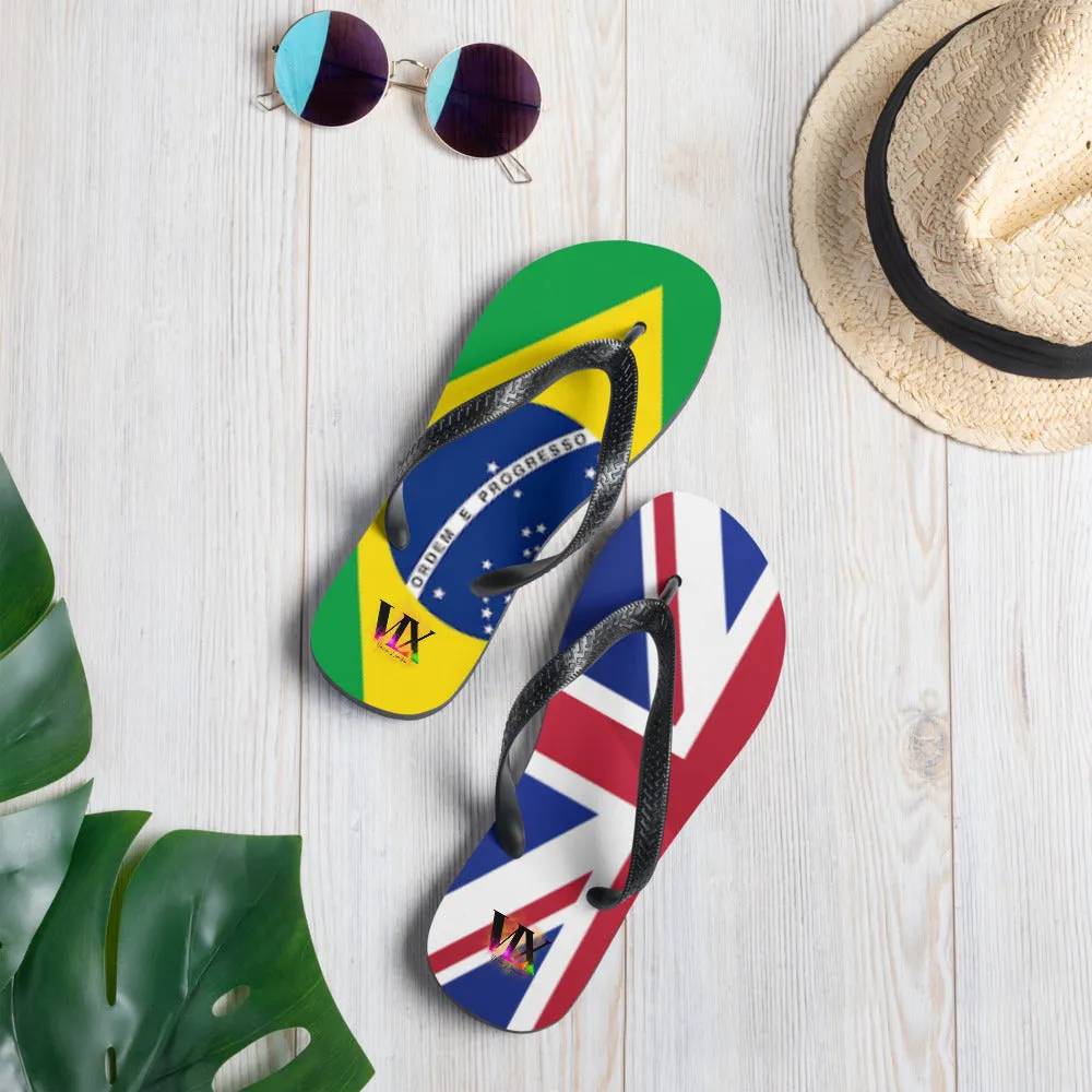Brazil & England Flip-Flops