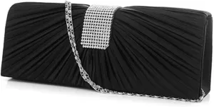 Bridal Evening Clutch Bag Rhinestone Handbag Large Shoulder Bag for Women