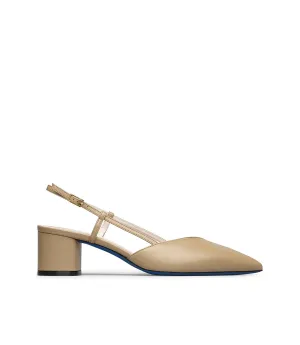 Brown slingback pumps