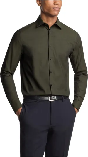 Calvin Klein Men's Dress Shirt Regular Fit Modern Pincord