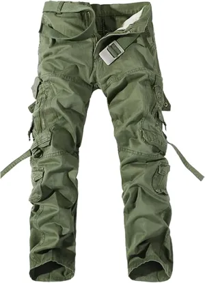 Cargo Jeans for Men Mens Casual Elastic Drawstring Cargo Pants Lightweight Relaxed Fit Cotton Workout Sweatpants 2023