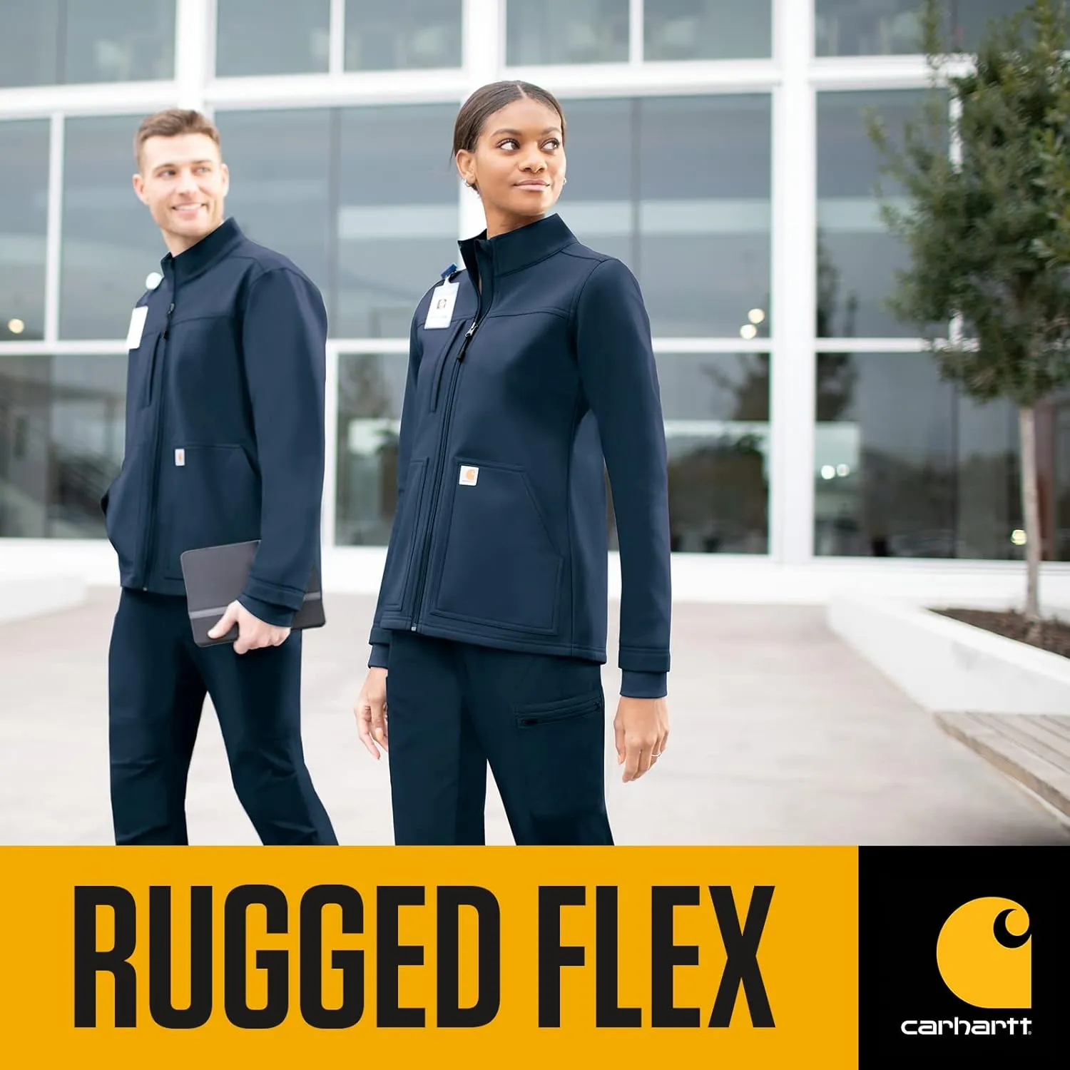 Carhartt Men's Rugged Flex Modern Fit Fluid Resistant Bonded Fleece Jacket