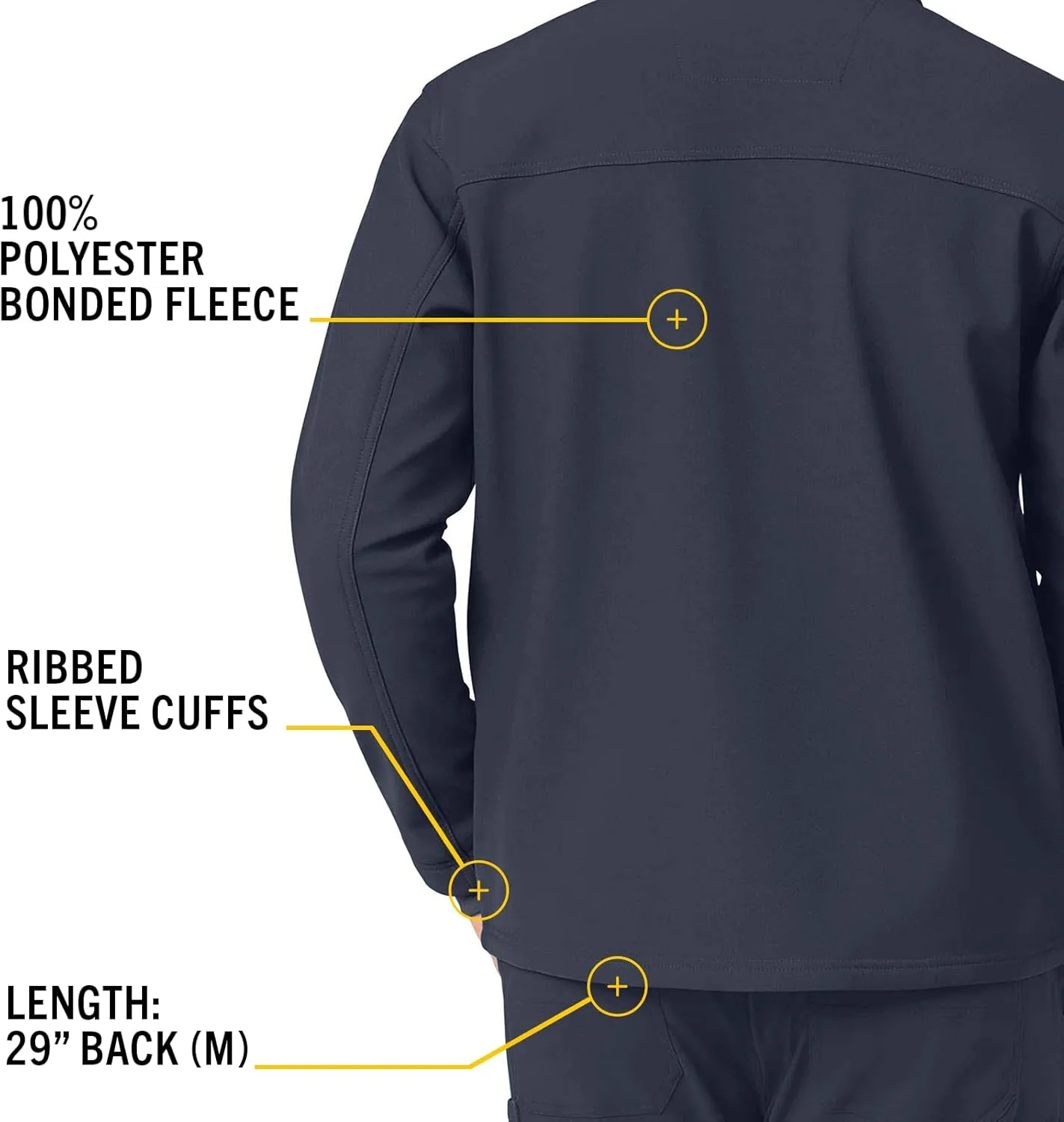 Carhartt Men's Rugged Flex Modern Fit Fluid Resistant Bonded Fleece Jacket