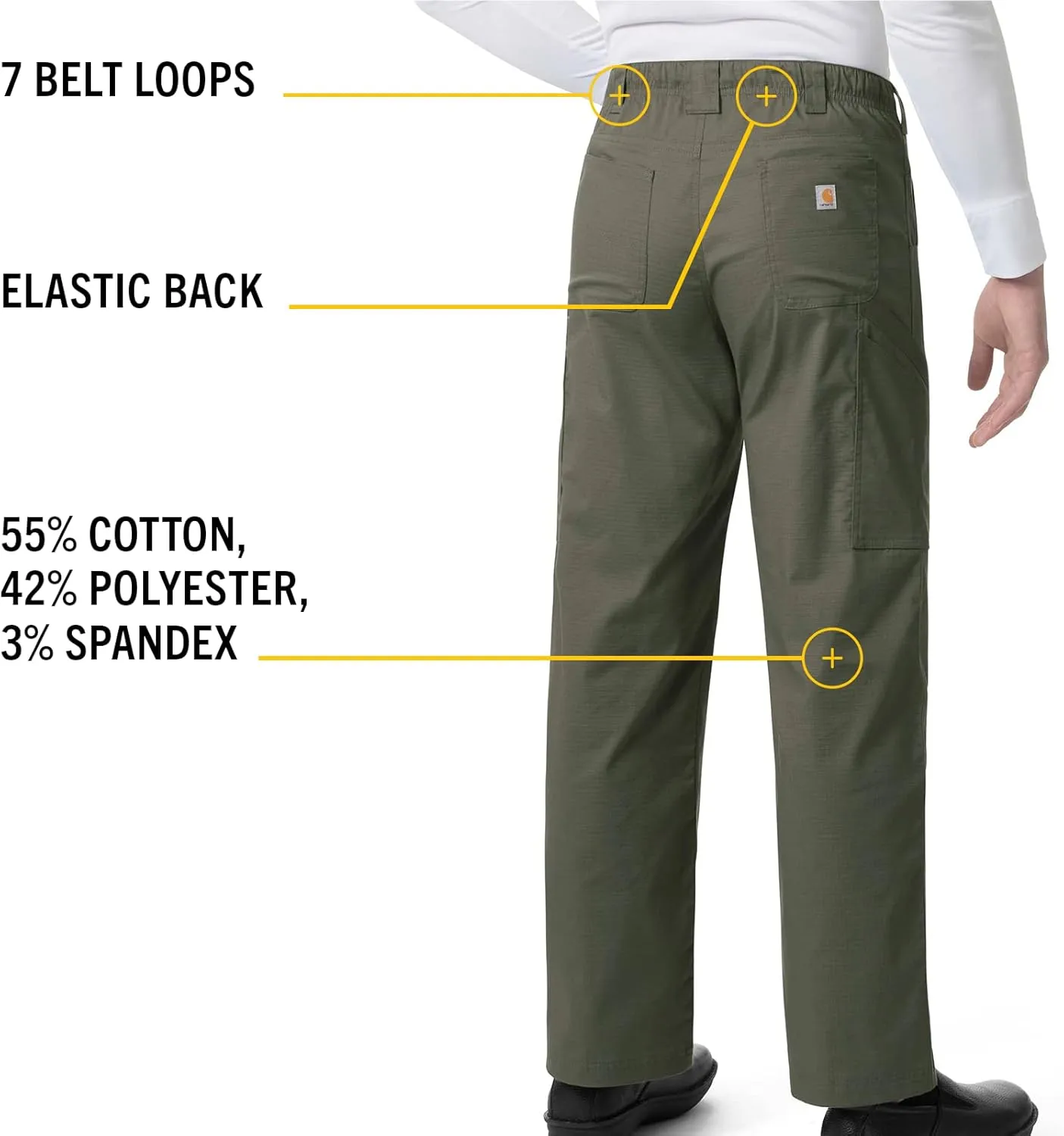 Carhartt Men's Rugged Flex Modern Fit Ristop Straight Leg Cargo Pant