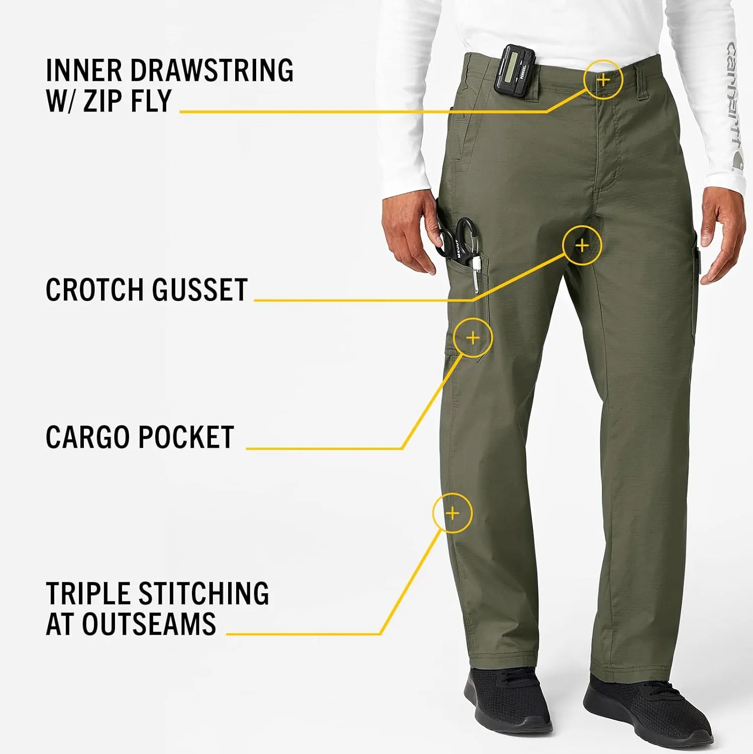 Carhartt Men's Rugged Flex Modern Fit Ristop Straight Leg Cargo Pant