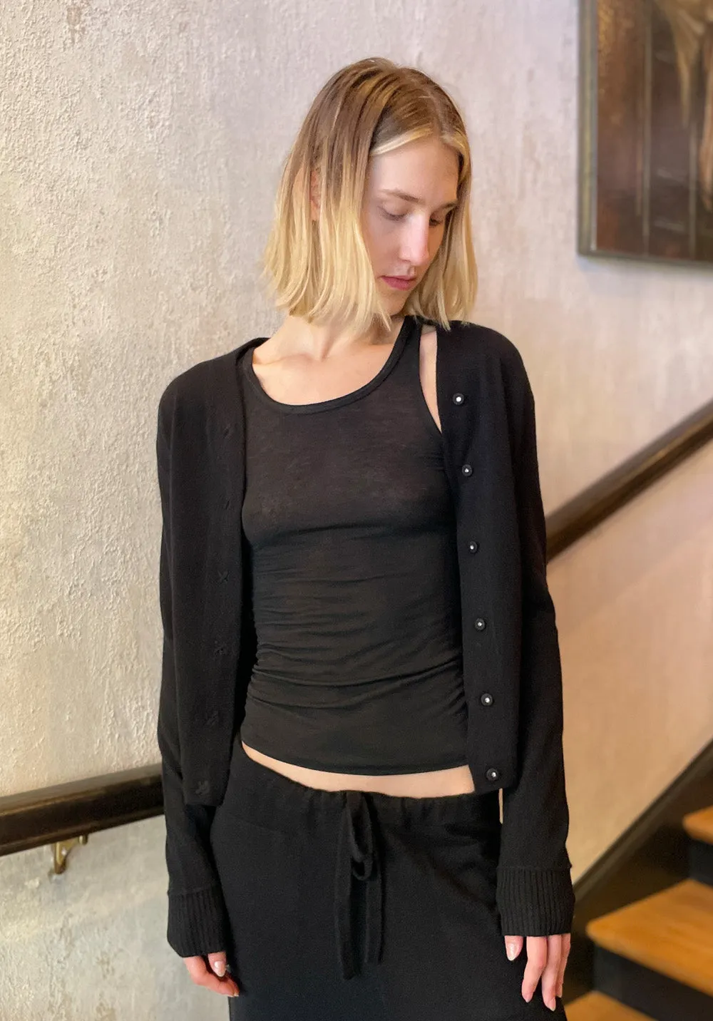 Cashmere Cardigan - Black
