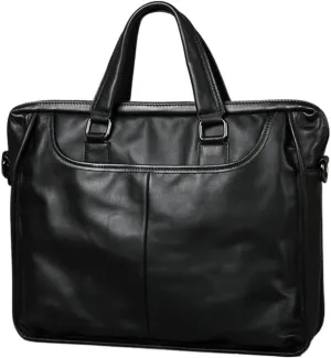 Casual Men's Handbag Business Briefcase Large Capacity Shoulder Bag Zipper Pockets for 15.6" Laptop Bag