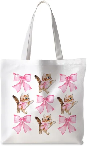 Cat Tote Bag, Cat Lovers Gifts for Women, Cat Mom Lady Gifts,