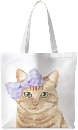 Cat Tote Bag, Cat Lovers Gifts for Women, Cat Mom Lady Gifts,