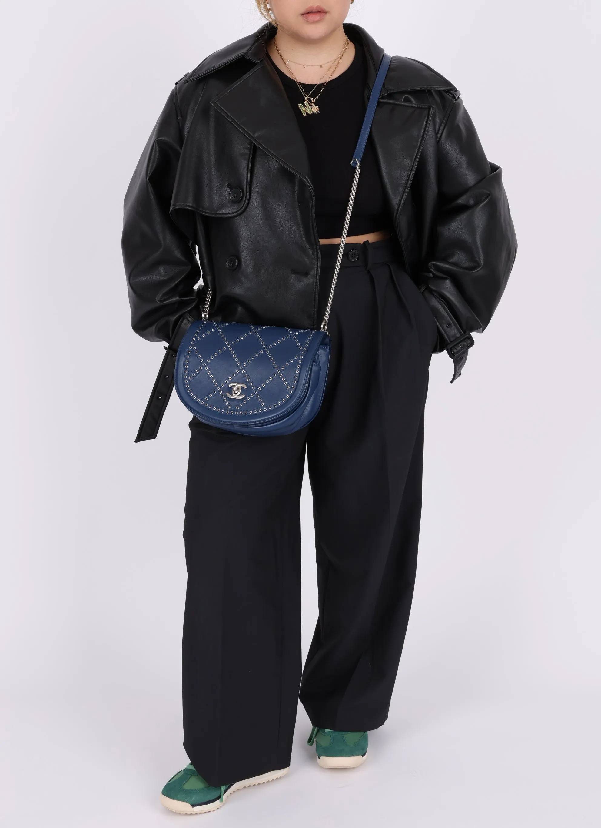 Chanel 2018 Calfskin Coco Eyelets Small Flap Bag