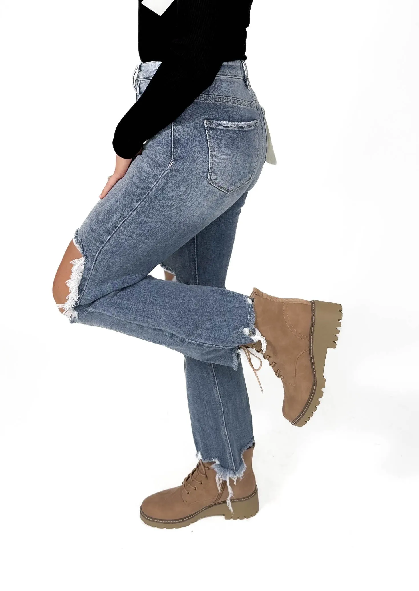 Charlie Lace Up Boot- TAUPE