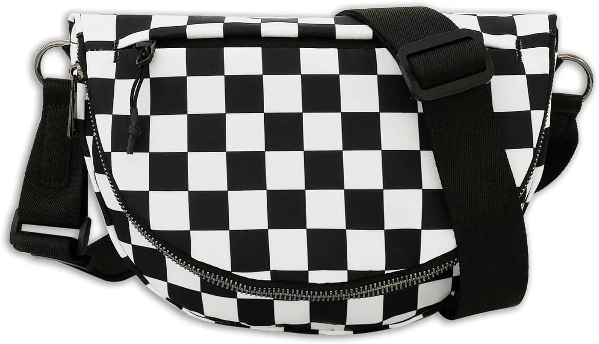 Checkered Crossbody Bags Women Bum Bag Cute Cross Body Sling Backpack Hobo Satchels Shoulder Sport Wallet Purses 2025