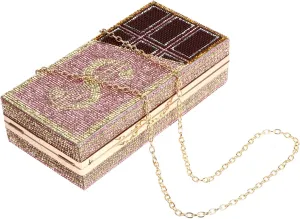 Chocolate Dollar Packet womens evening bag rhinestone clutch purses for women tiny crossbody bags for